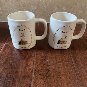Magenta Rae Dunn Easter Mugs Set of 2 Hop!